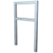Lean-on hoop made of steel tube | Square tube 60 x 60 mm | with cross bar | total width: 750 mm | hot-dip galvanized